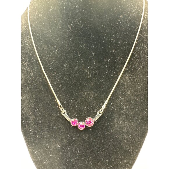 Sparkling Stargazer Pink Gemstone Necklace and Earring Set - Picture 2 of 5